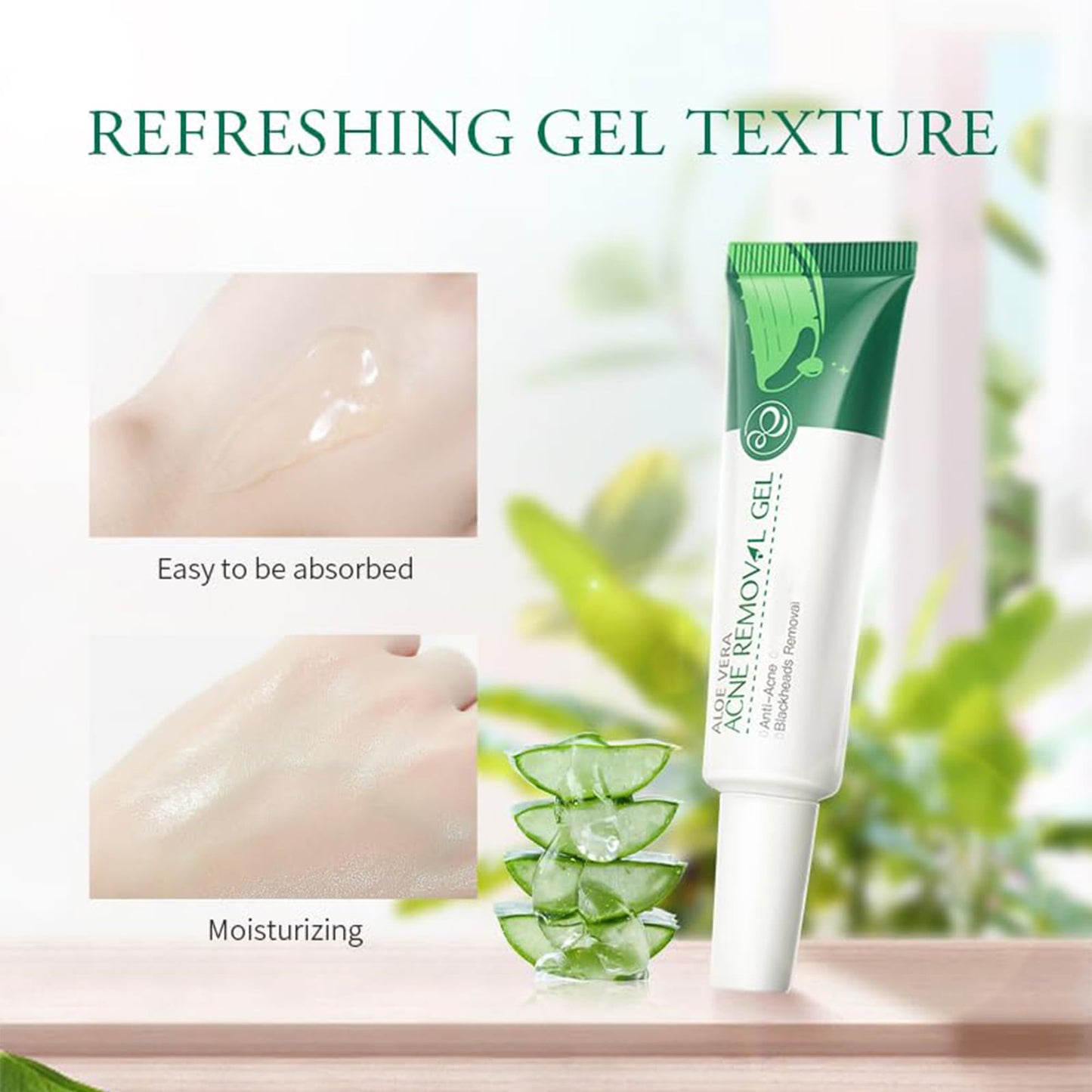 MIESCHER Organic Aloe Vera Gel - with Fresh Aloe Gel for Face and Body, Skin Care for Deeply & Rapidly Moisturizing, Firming, Sunburn Relieve Skin