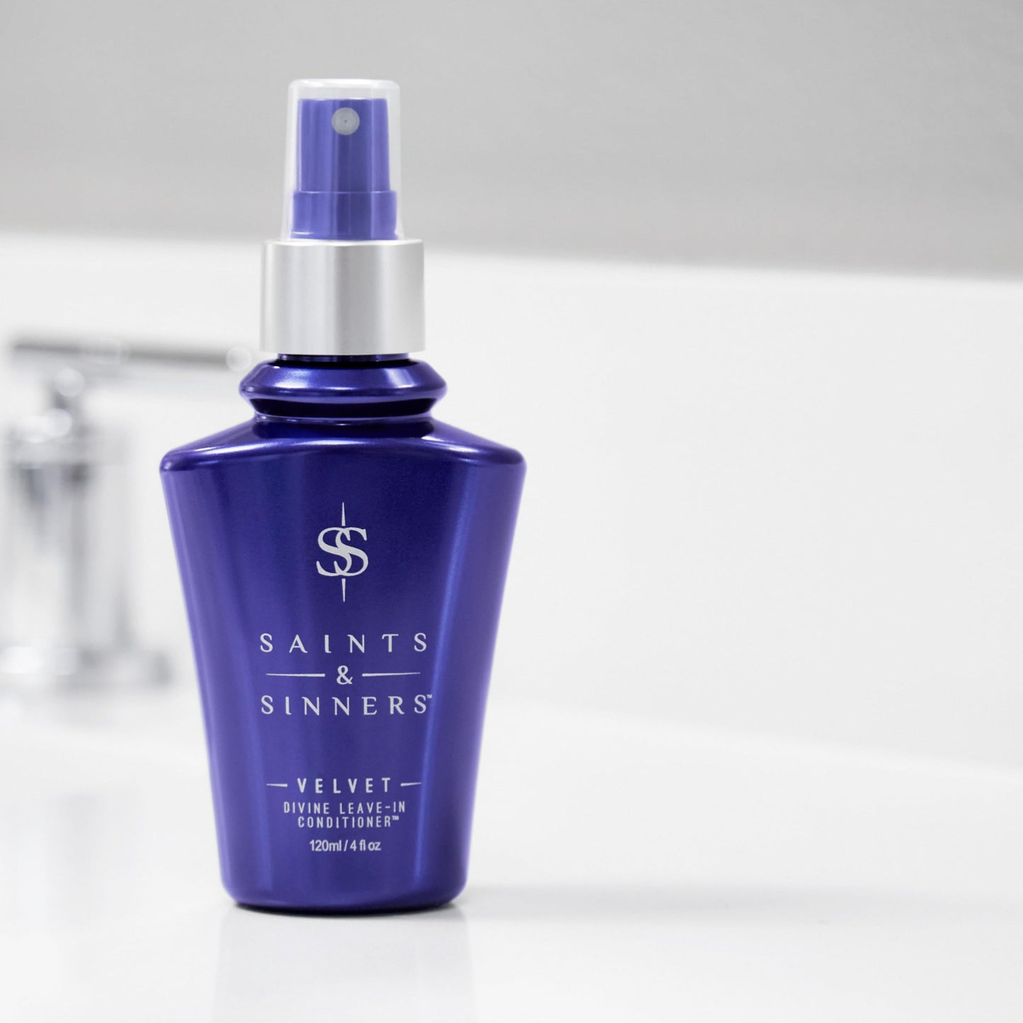 Saints & Sinners Velvet Divine Leave-In Moisturizing Conditioner Hair Detangler Spray for ALL TYPES. Helps Dry Dull Frizzy Coarse Tangled Thermally