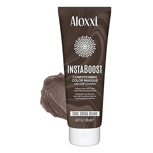 ALOXXI InstaBoost Conditioning Color Mask in Cool Cocoa Beans, Deposits Dark Brown Color and Deeply Conditions Hair, 6.8 Fl Oz