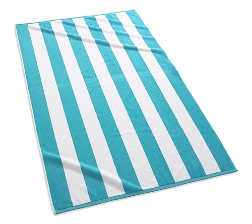 Cabana Stripe Beach Towel - Aqua