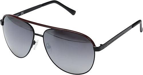 GUESS GF0172 Black/Red Line/Smoke Mirror Lens One Size