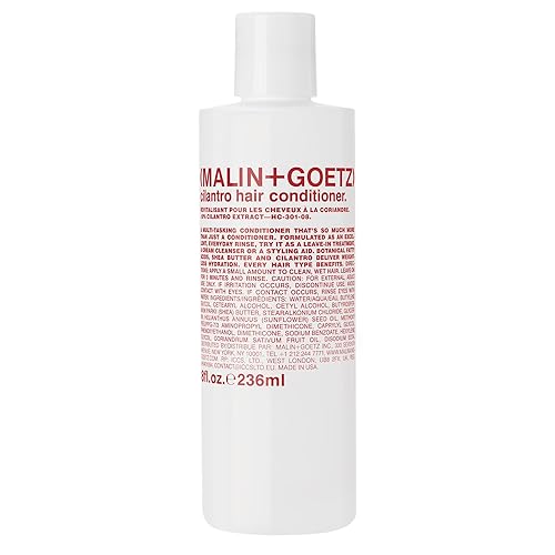 MALIN+GOETZ cilantro conditioner —residue-free, lightweight scalp treatment. conditions, detangles, balances pH, intensely hydrates. tames frizz