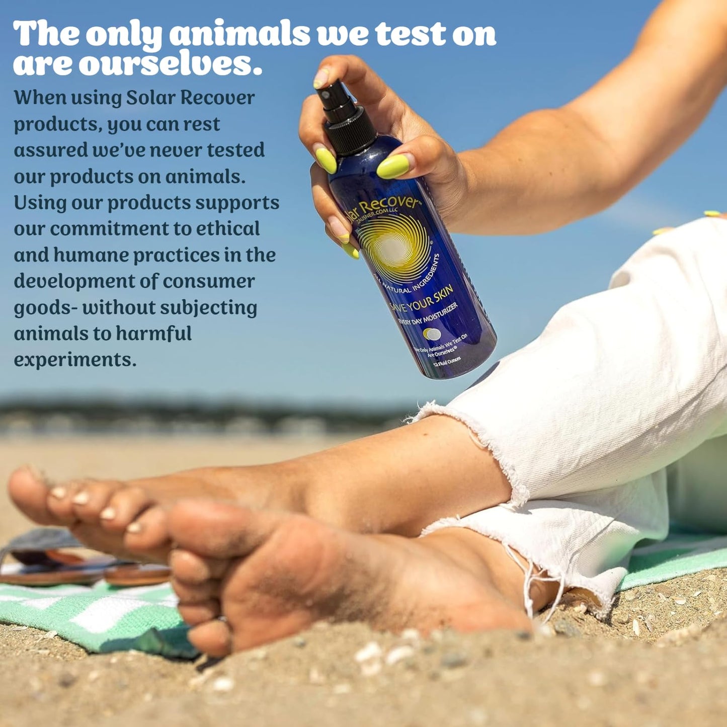 Solar Recover After Sun Moisturizing Spray 12oz – Hydrating Face & Body Mist with Vitamin E & Calendula – Sunburn Relief, USA Made