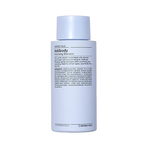 J Beverly Hills Blue Addbody Volumizing Shampoo with Vitamin E Oil for Strong Hair, 12 Oz