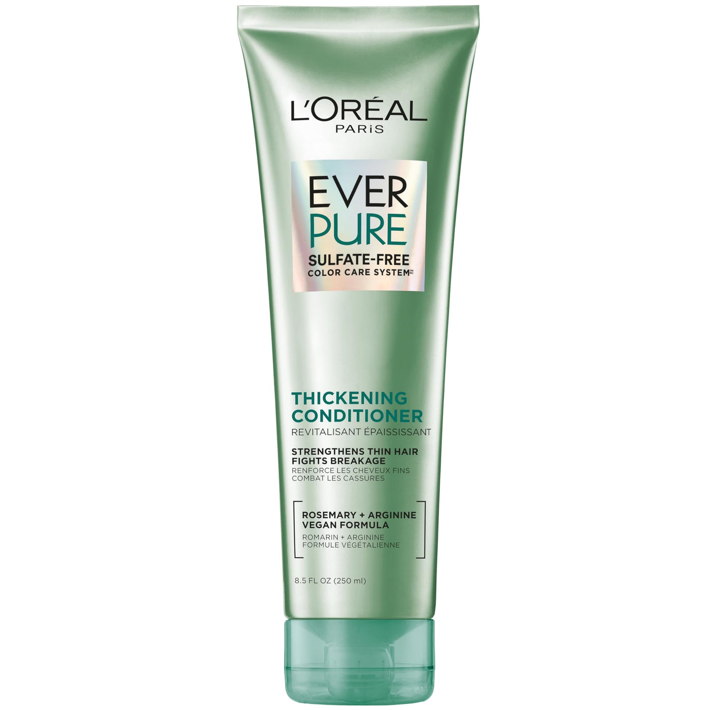 L'Oreal Paris Thickening Sulfate Free Conditioner, Thickens + Strengthens Thin, Fragile Hair, Hair Care with Rosemary Leaf, EverPure, 8.5 Fl Oz