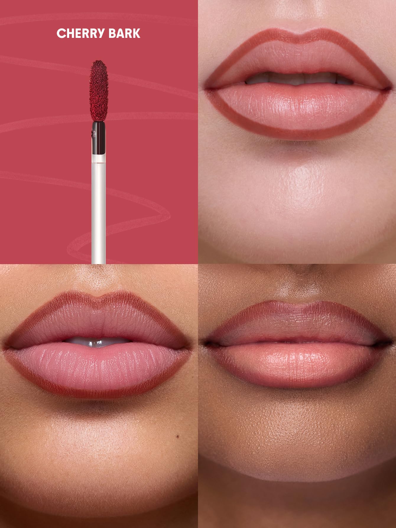 SHEGLAM Fall In Line Peel Off Lip Liner Stain Long Lasting Transfer-proof Nude Lip Tint-Cherry Bark Beauty and Personal Care SHEGLAM