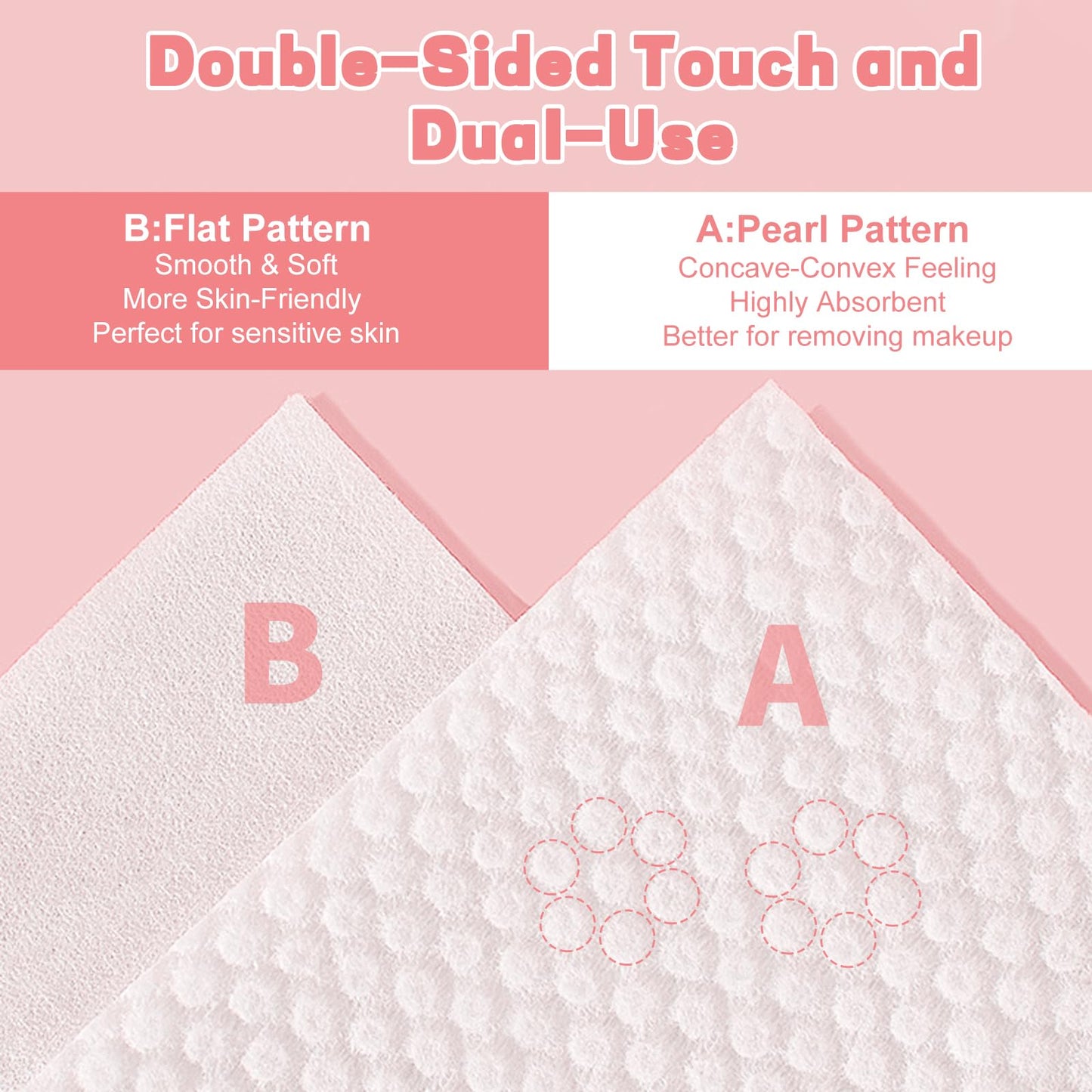 100 Count Disposable Face Towel, Ultra Soft & Thick Washcloths, Biodegradable Facial Towels for Sensitive Skin, Makeup Remover Dry Wipes, Lint-Free Beauty and Personal Care WMQL
