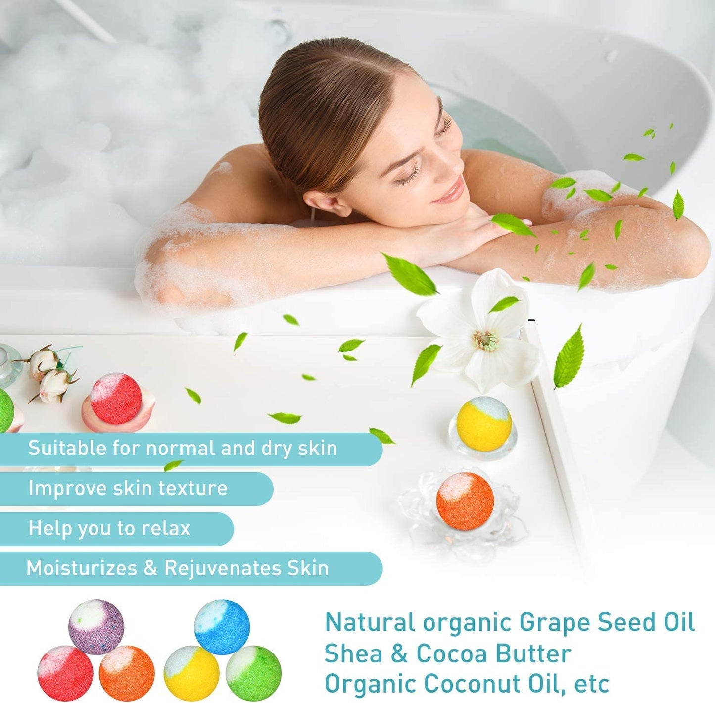 30 Pcs Bath Bomb Gift Set, Natural Organic Mini Bath Bombs, Handmade with Rich Fizz - Birthday Gift for Kids/Women/Men, Mother's Day, Ideal Gift Beauty and Personal Care PickMora