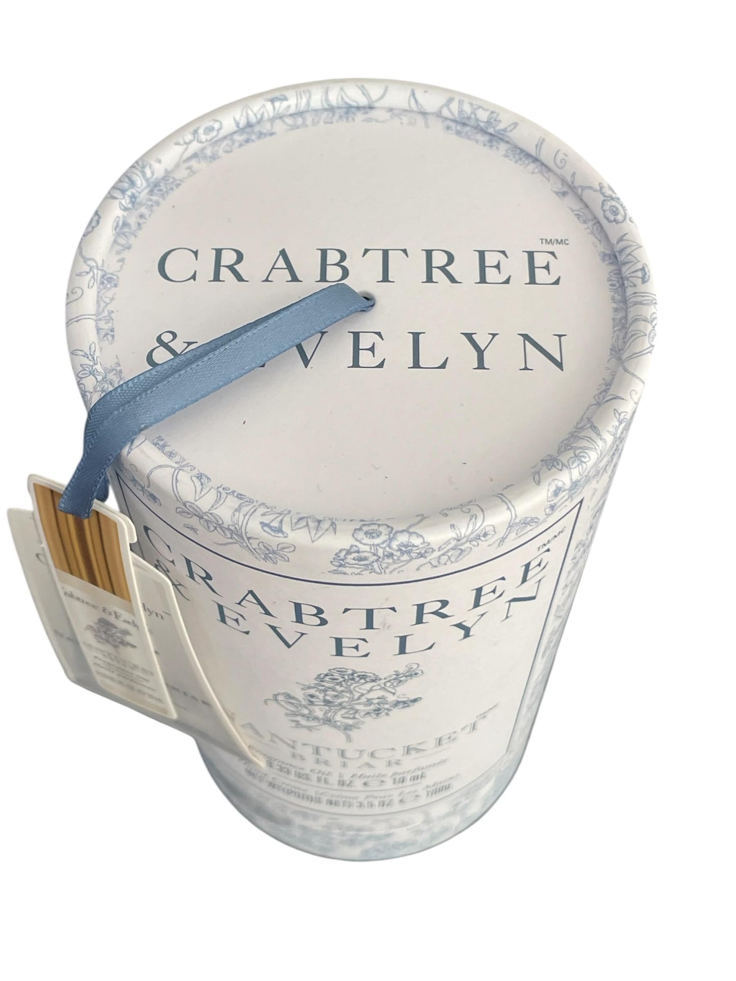 Crabtree & Evelyn Nantucket Briar Fragrance Oil Rollerball 0.33oz & Hand Creme 3.5oz Set