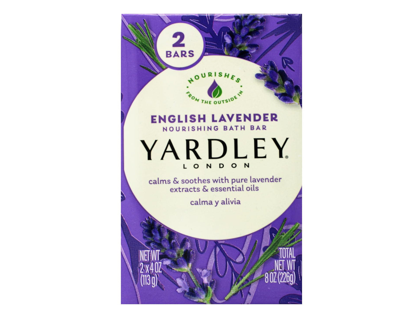 Yardley London English Lavender Nourishing Bath Bar Soap, Calming and Soothing with Essential Oils, 6 Boxes (2 Bars Each, 4 oz Per Bar)