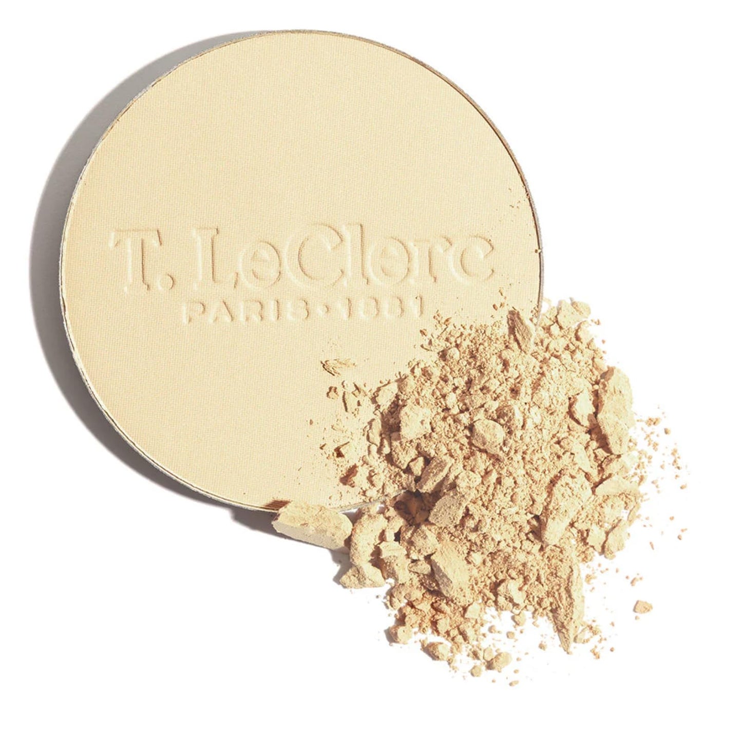 T. Leclerc Compact Pressed Powder - Super-Blendable Face Makeup Longwear Portable Matte Finish for Radiant Natural Medium to Full Coverage Airbrushing
