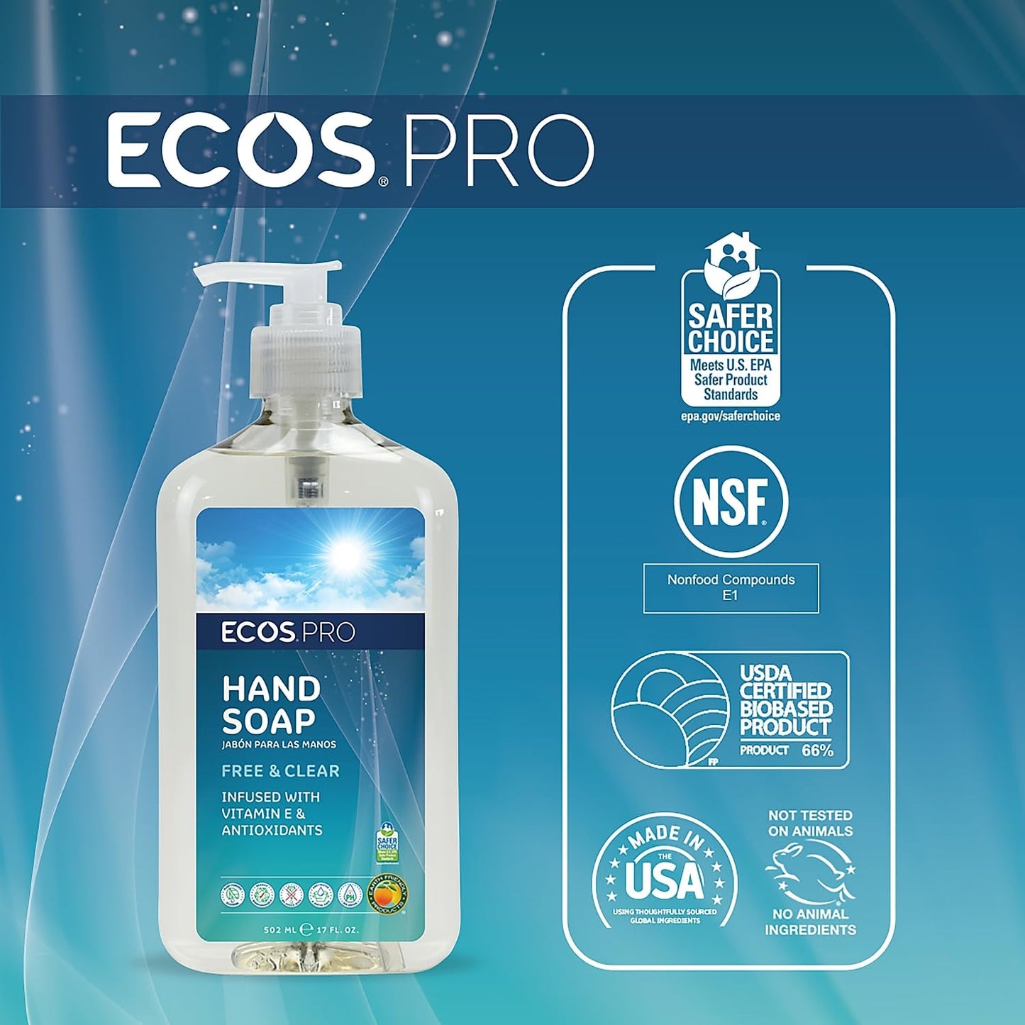 Earth Friendly Products Hand Soap, 17 Fluid Ounce Beauty & Personal Care ECOS