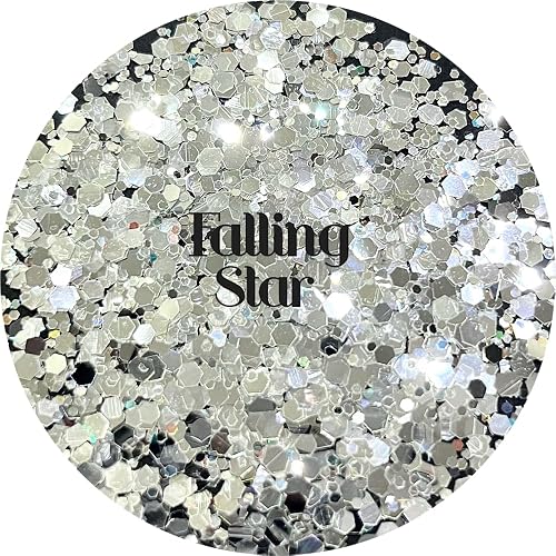 Silver Polyester Glitter | Craft Glitter | Glitter for Arts & Crafts | Tumblers | Cosmetics | Nails | Epoxy Resin Art | Slime | DIY | Body Glitter |