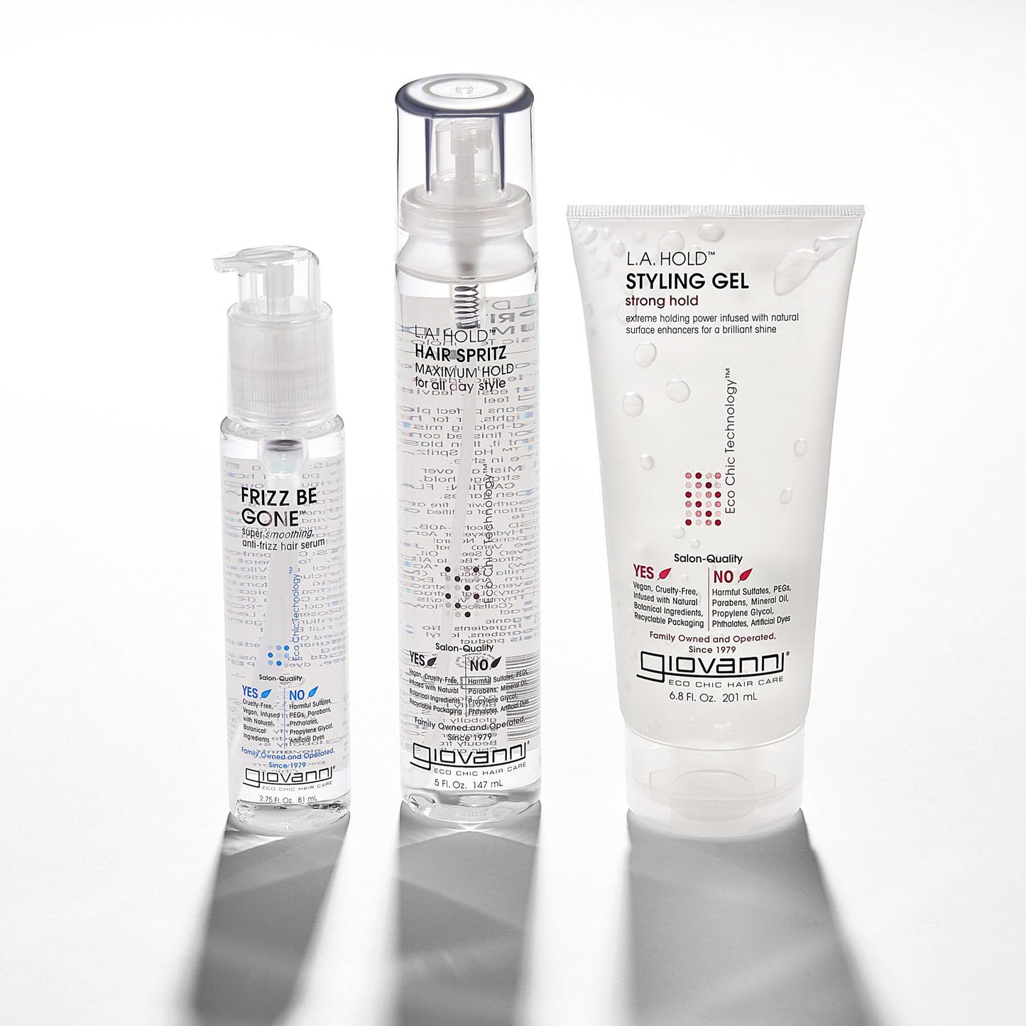 GIOVANNI ECO CHIC Frizz Be Gone - Super Smoothing Anti-Frizz Hair Serum, Adds Shine, Seals in Color, Infused with Natural Botanical Ingredients