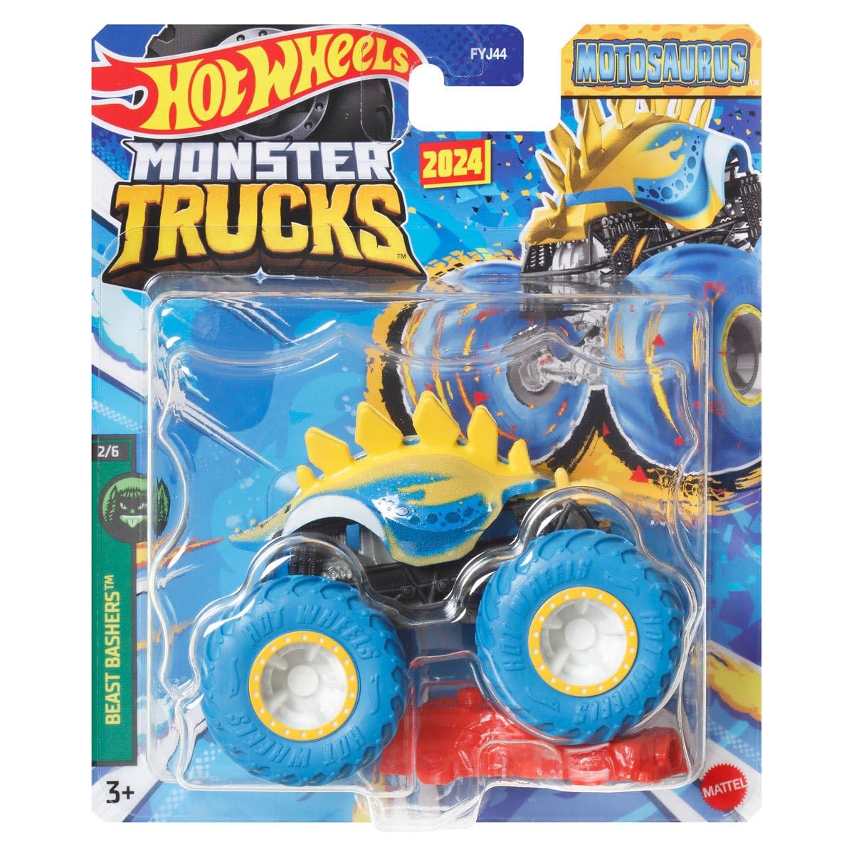 Hot Wheels Monster Trucks Motosaurus (Yellow/Blue)