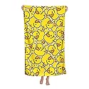 HUIANBPO Cute Rubber Ducky Pattern Microfiber Beach Towel 32x52inch,Large Bath Towels for Kids and Adults - Quick Dry Absorbent Sand Free Towel…