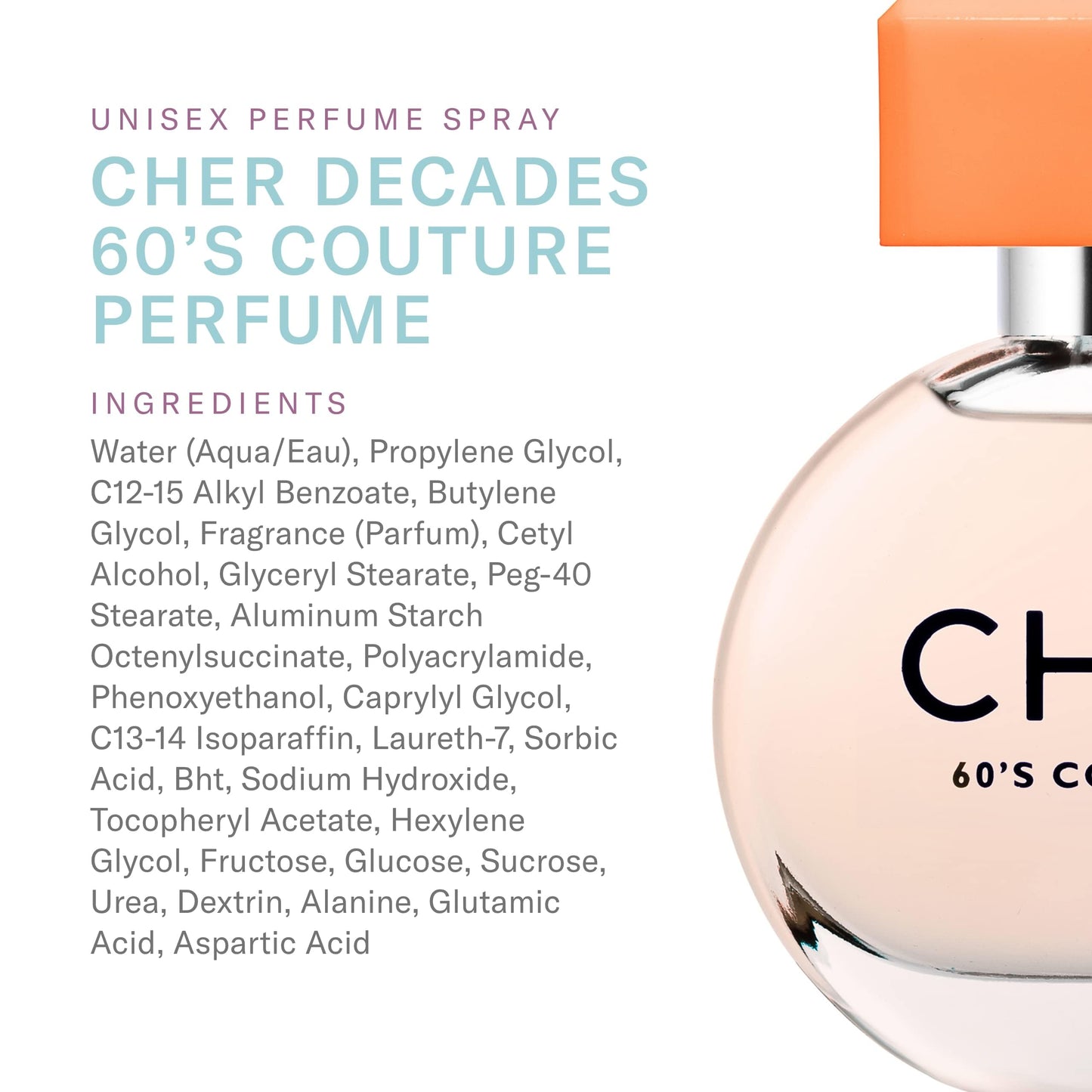SCENT BEAUTY Cher Decades Couture - Unisex Perfume Spray - Cher Decades 60's - 1 Fl Oz