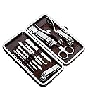 Tseoa Manicure, Pedicure Kit, Nail Clippers, Professional Grooming Kit, Nail Tools with Luxurious Travel Case, Set of 12 … (nail clippers 12pcs)