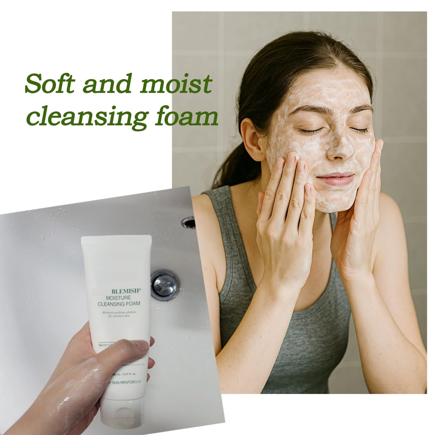 Soothing moisture cleansing foam, For Dr.g Red BLEMISH moisture cleansing foam (5.07 FL.OZ.)
