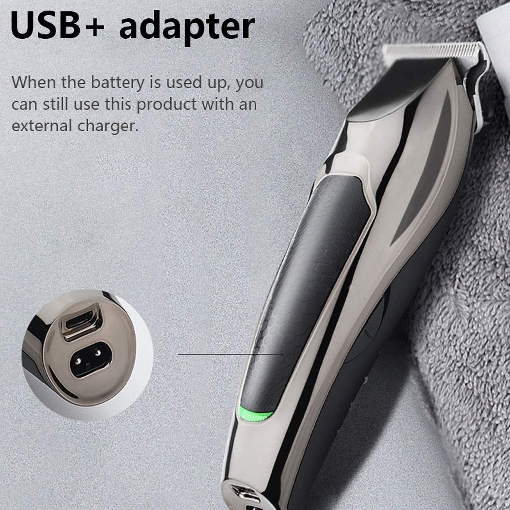 HIONJIN Hair Clipper Rechargeable Hair Cutting Machine Adjustable Steel Blade Professional Hair Clipper Hair Trimmer Beauty and Personal Care HIONJIN