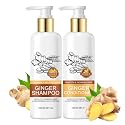 Ginger Shampoo and Conditioner Set, Deep Nourishing Shampoo and Conditioner for Hair Growth, Scalp Care, Frizz Control, and Damage Repair, Adds Shine