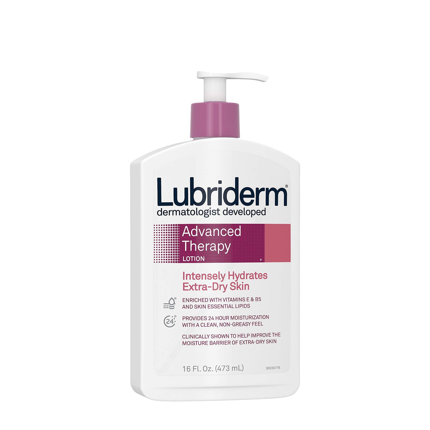 Lubriderm Advanced Therapy For Extra Dry Skin Moisturizing Lotion 16 oz (Pack of 12)