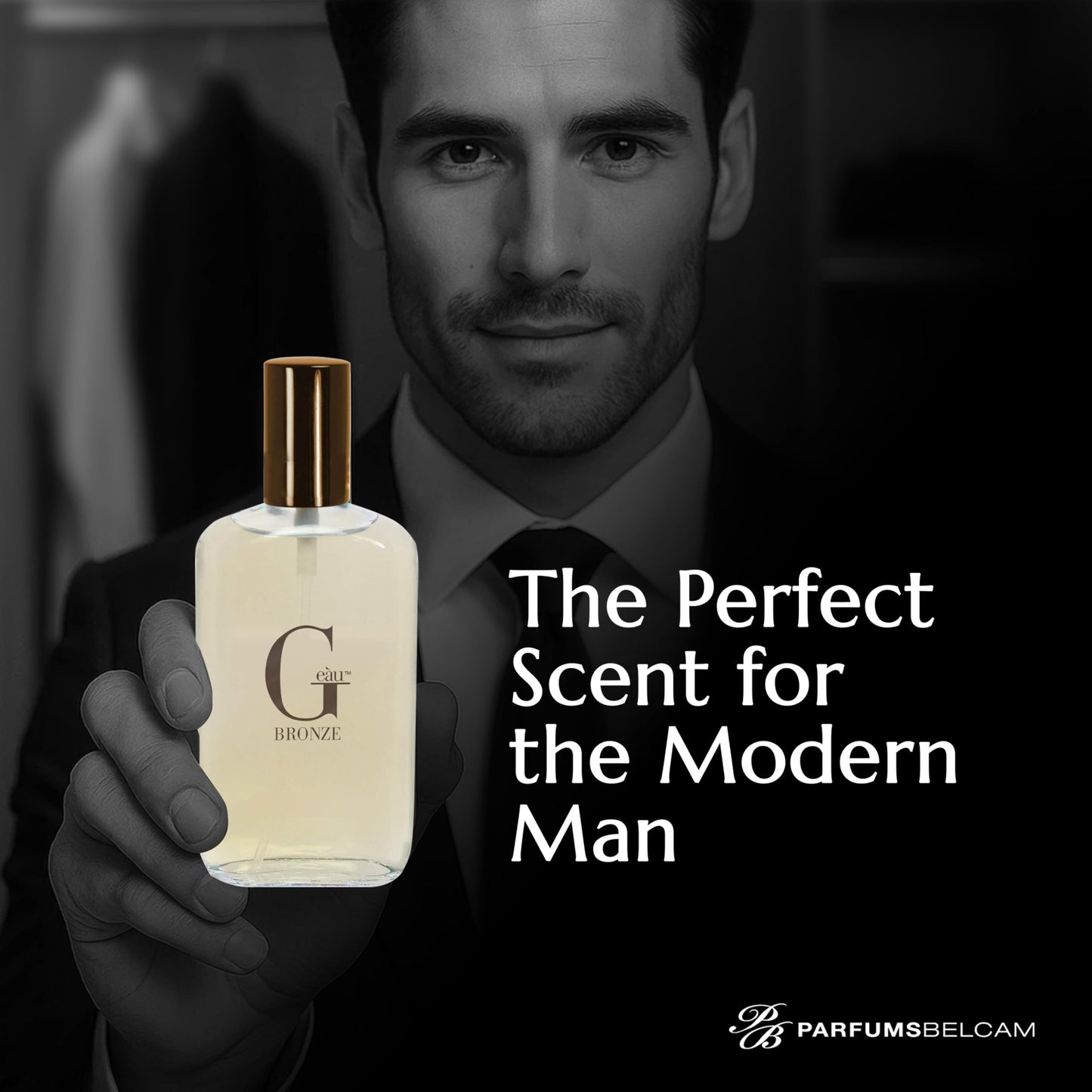 PB ParfumsBelcam G eàu Bronze Eau de Toilette Spray for Men – Long-Lasting Aquatic Woody Cologne with Citrus, Lavender & Patchouli, 0.34 fl oz