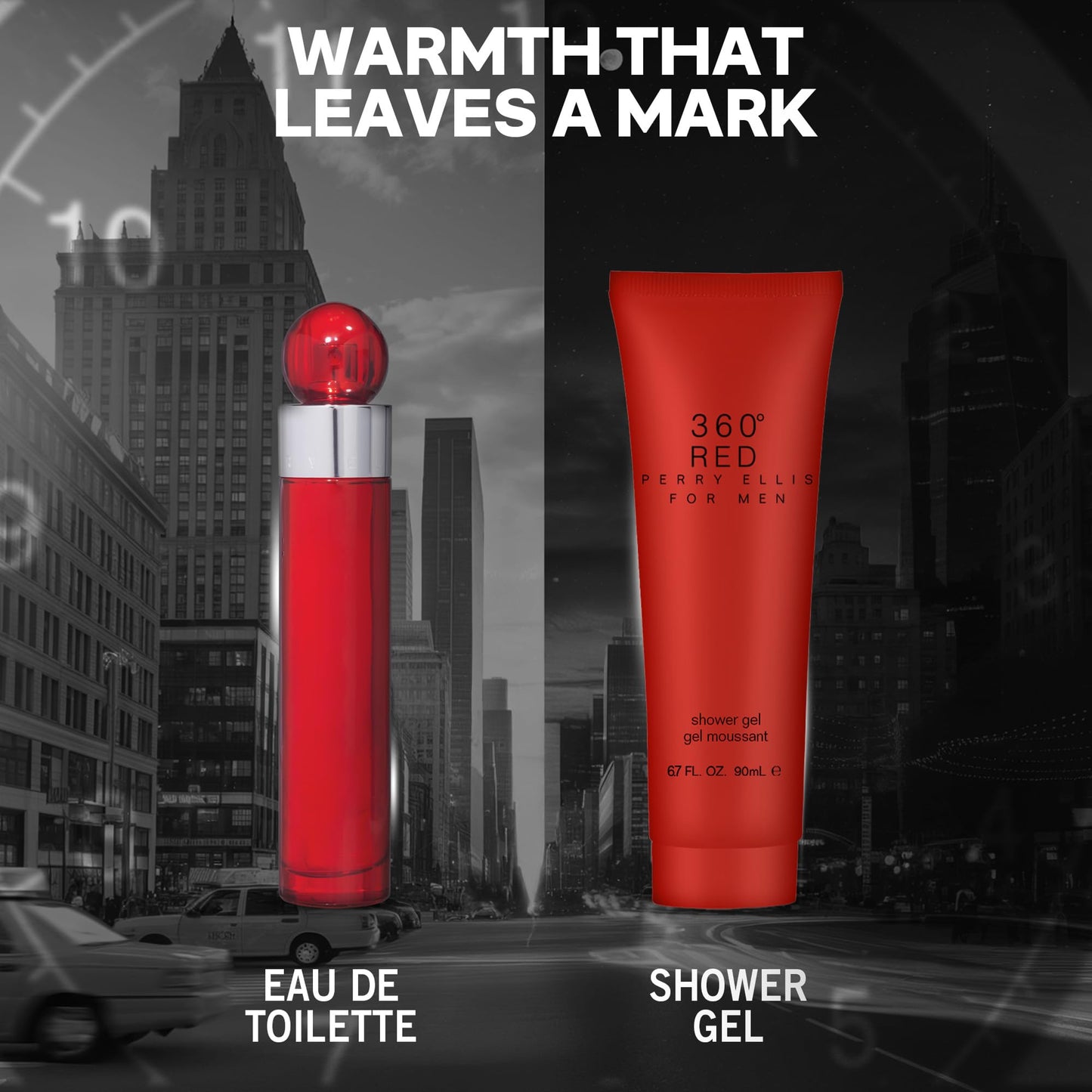 360 Red by Perry Ellis for Men - 2 Pc Gift Set 1.7oz EDT Spray, 6.7oz Shower Gel