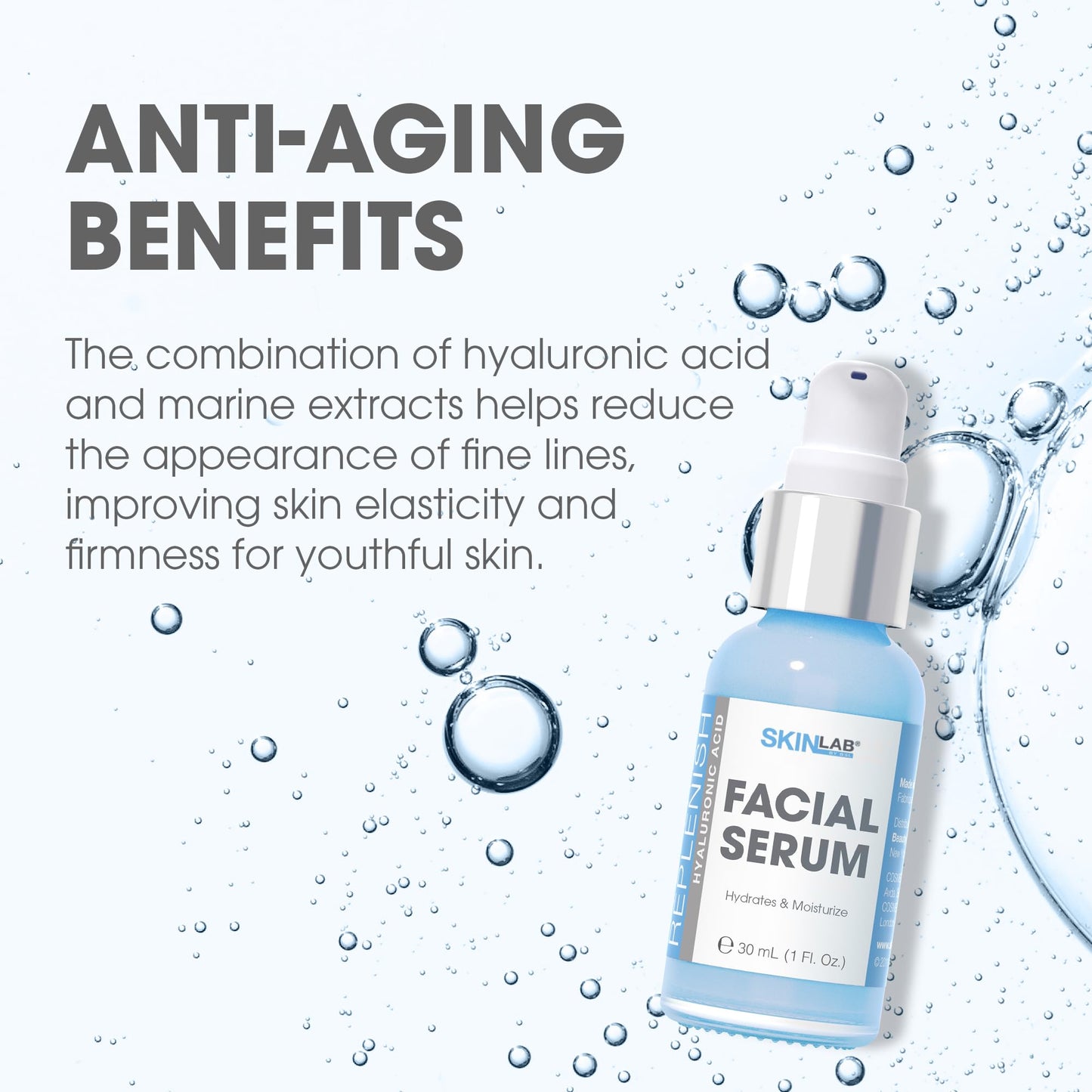 SKIN LAB Hydrate & Replenish Vitamin C Serum - Facial Serum for Women, Anti-Aging Serum, Vitamin C Oil, 1 fl. oz (30 ml)