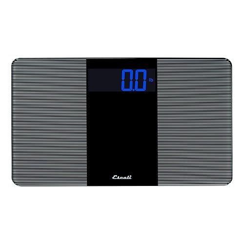 Escali Extra Wide Digital Bathroom Scale for Body Weight with Wide Platform for Natural Stance and Stability, High Capacity of 400 lb, Batteries…