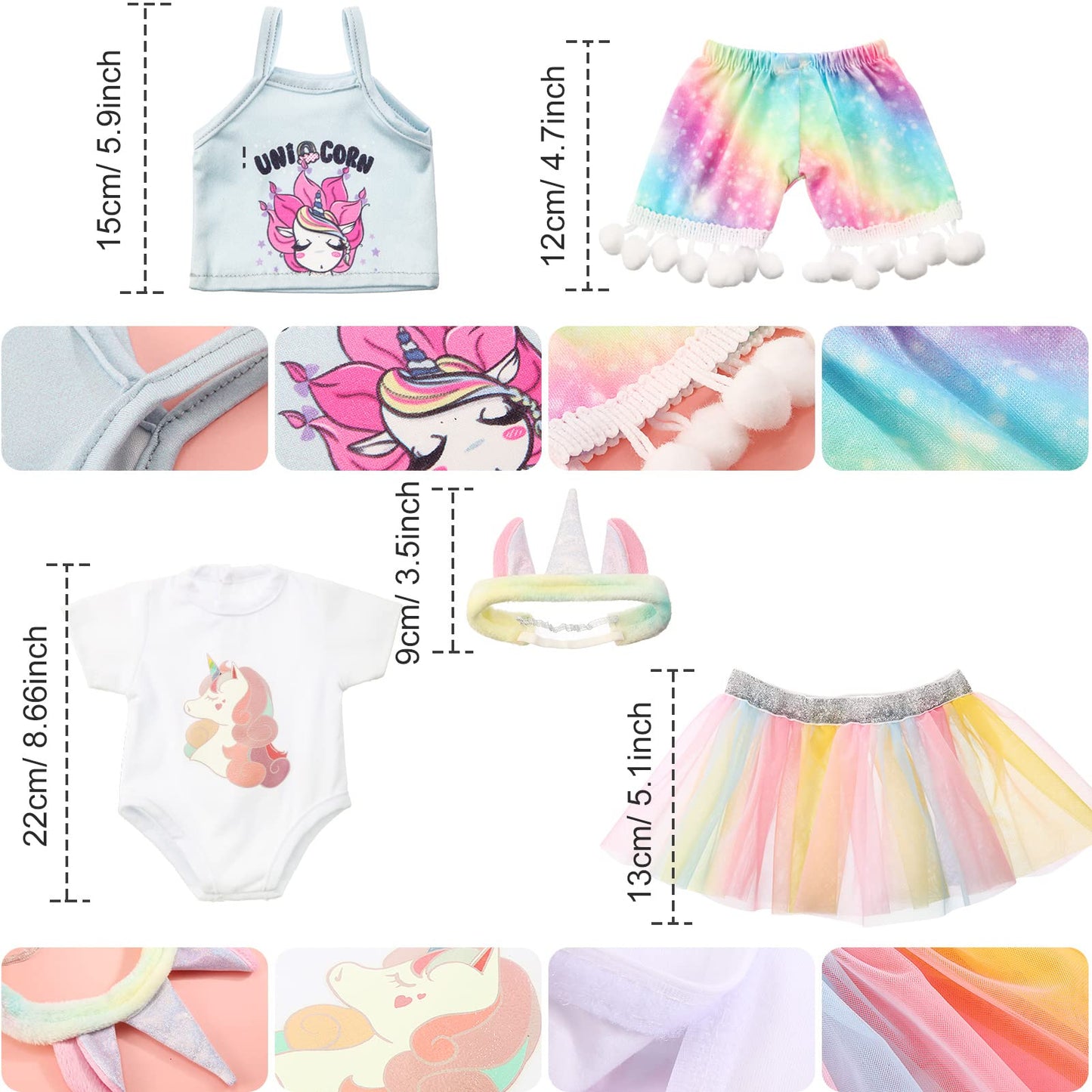 Set of 2 Summer Teddy Bear Clothes Cap & Gow Outfit Fits Make Your Own Most 14" - 18" Bear Plush Stuffed Animal Outfit Pet Dog Doll Cap and Gown…