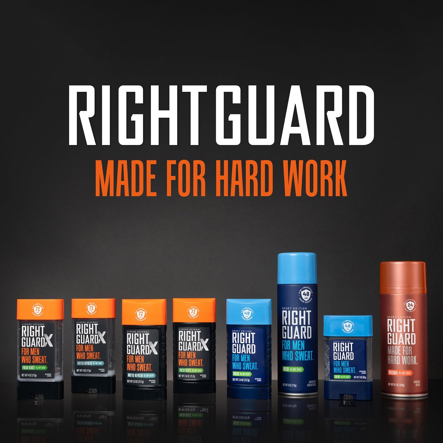 Right Guard Sport Original Scent Deodorant Spray - Aluminum Free Protection Spray Deodorant For Men, Blocks Sweat, 24-Hour Odor Protection