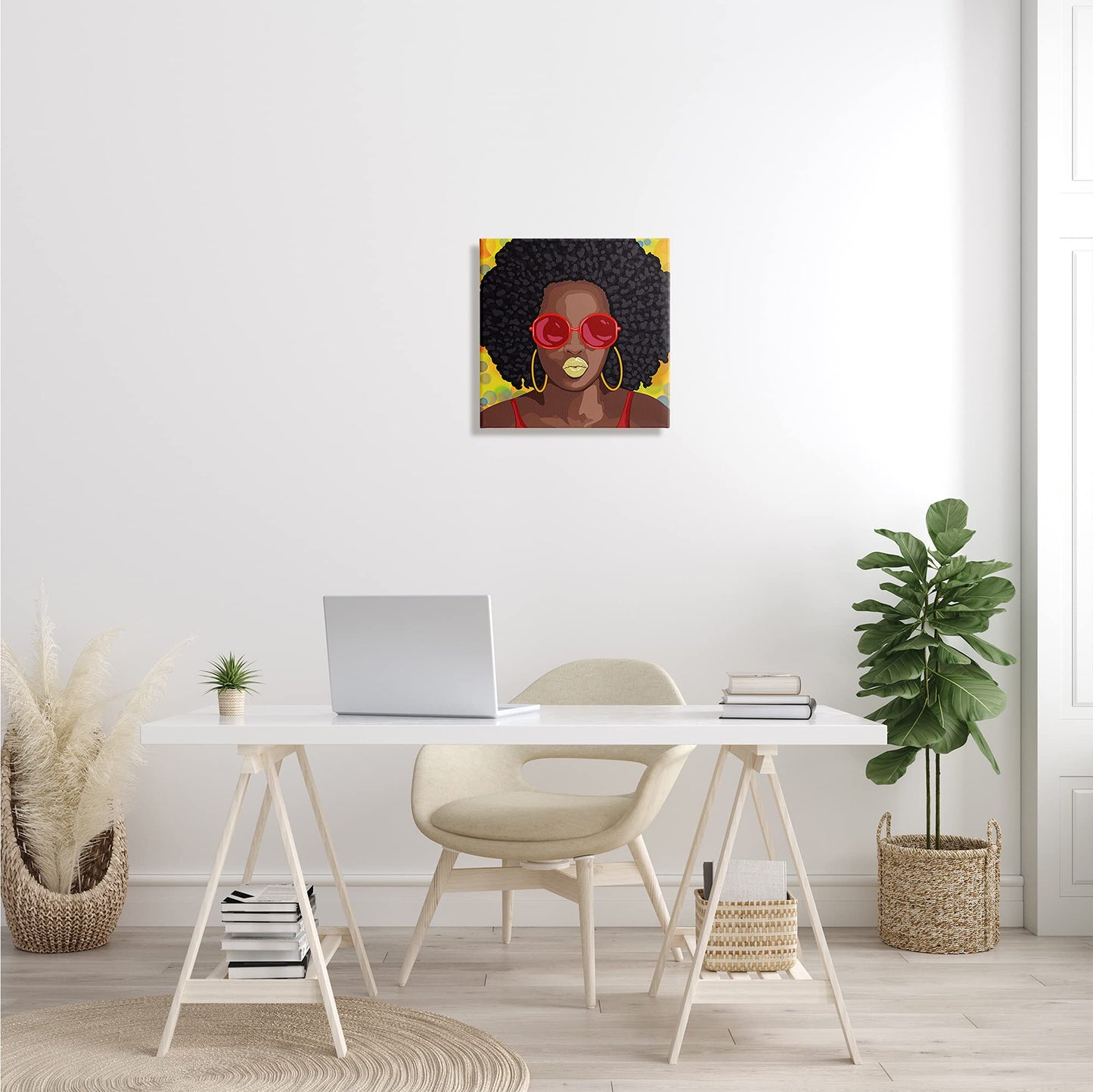 Stupell Industries Modern Glamour Pop Cosmetic Female Portrait Bold Lips