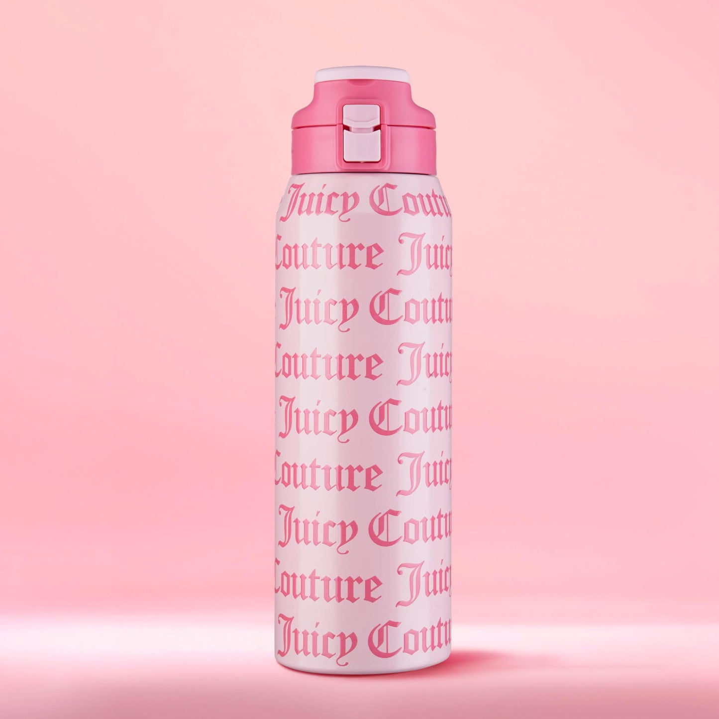 Juicy Couture Glam Getaway Logo 32oz Tumbler with Flip Top Lid, Pink