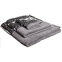 Popular Bath Sinatra Modern Bathroom Towel Set 3 Piece Bath, Hand and Wash Towel Luxury Contemporary Decor Bling , Soft, Plush and Highly Absorbent…