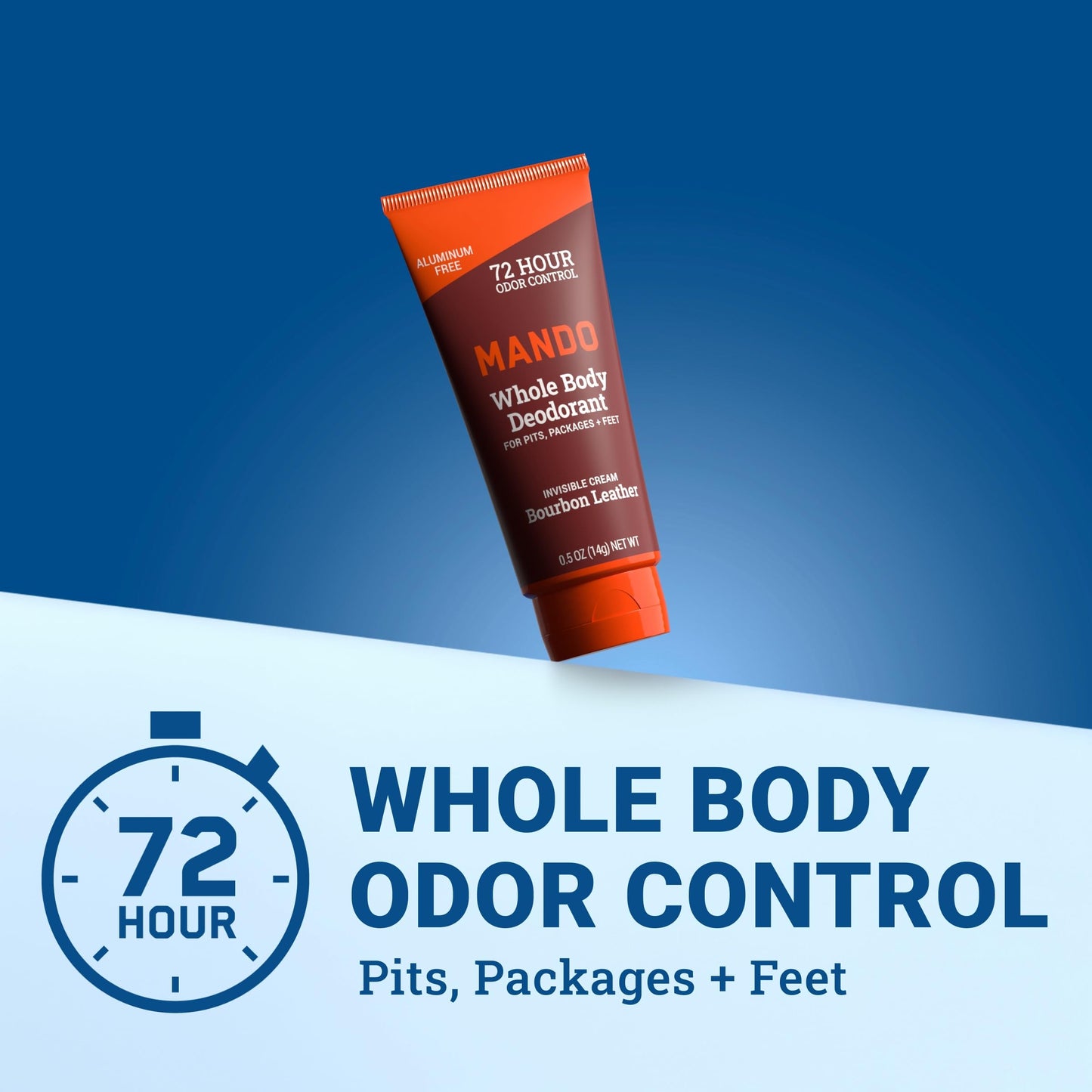 Mando Whole Body Deodorant For Men - Invisible Cream - 72 Hour Odor Control - Aluminum Free, Baking Soda Free, Skin Safe - 3 ounce (Pack of 2) - Mt Beauty and Personal Care Mando