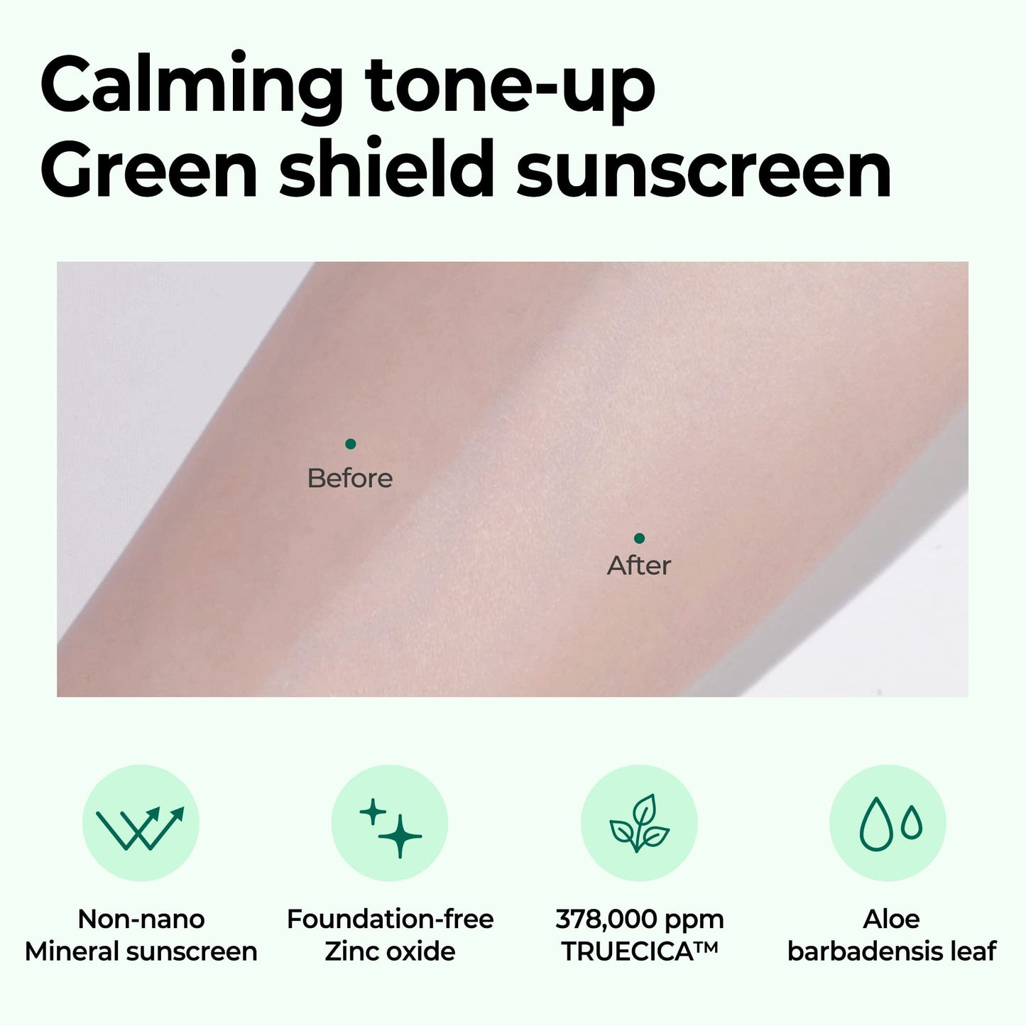 SOME BY MI Truecica Mineral Calming Tone-Up Suncream / SPF50+, PA++++ / 1.69Oz, 50ml / Brightening and Calming Effect/Mild Sun and UV Protection