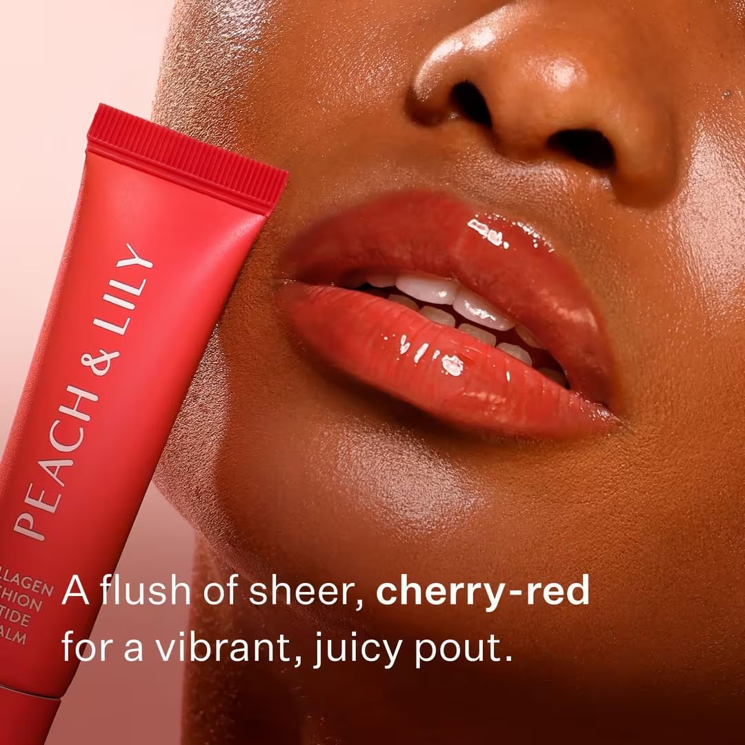 Peach & Lily Collagen Cushion Peptide Cherry Crush Lip Balm
