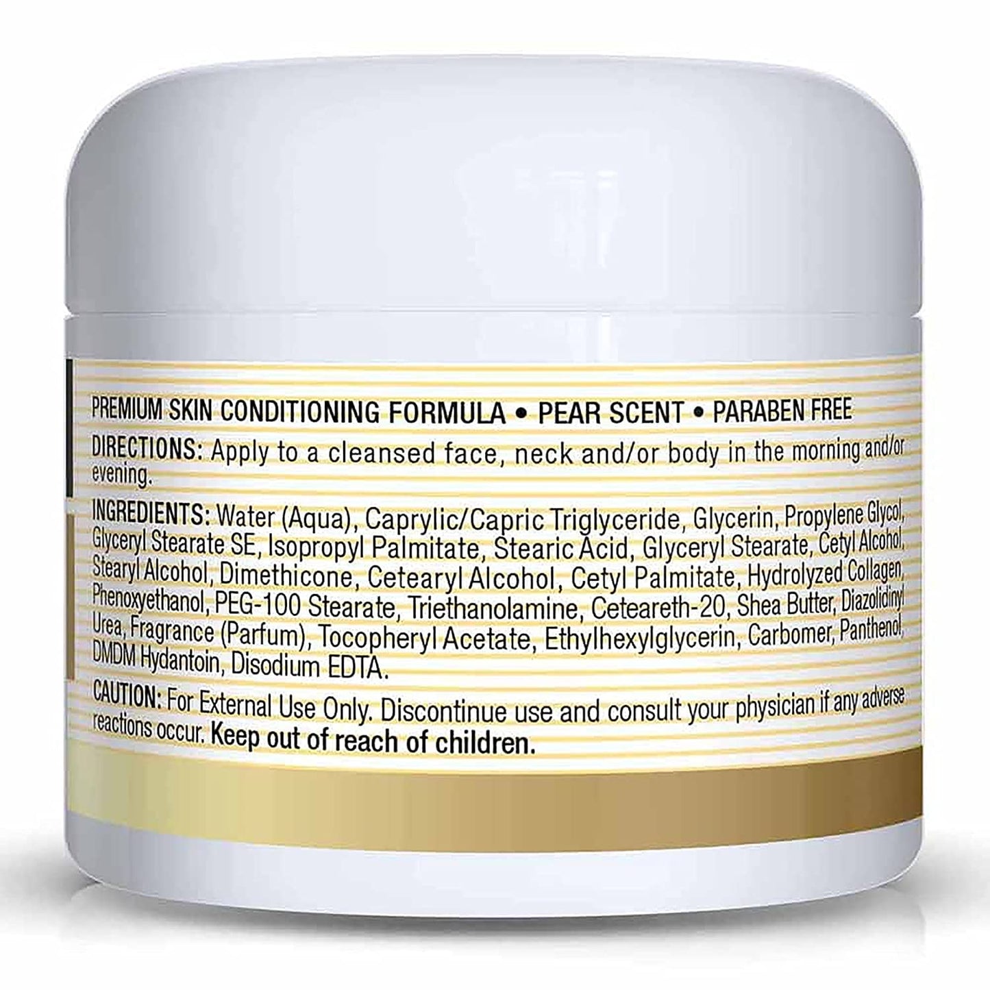 MASON NATURAL Collagen Premium Skin Cream - Anti Aging Face and Body Moisturizer, Intense Skin Hydration and Firmness, Pear Scent, Paraben Free, 2 OZ