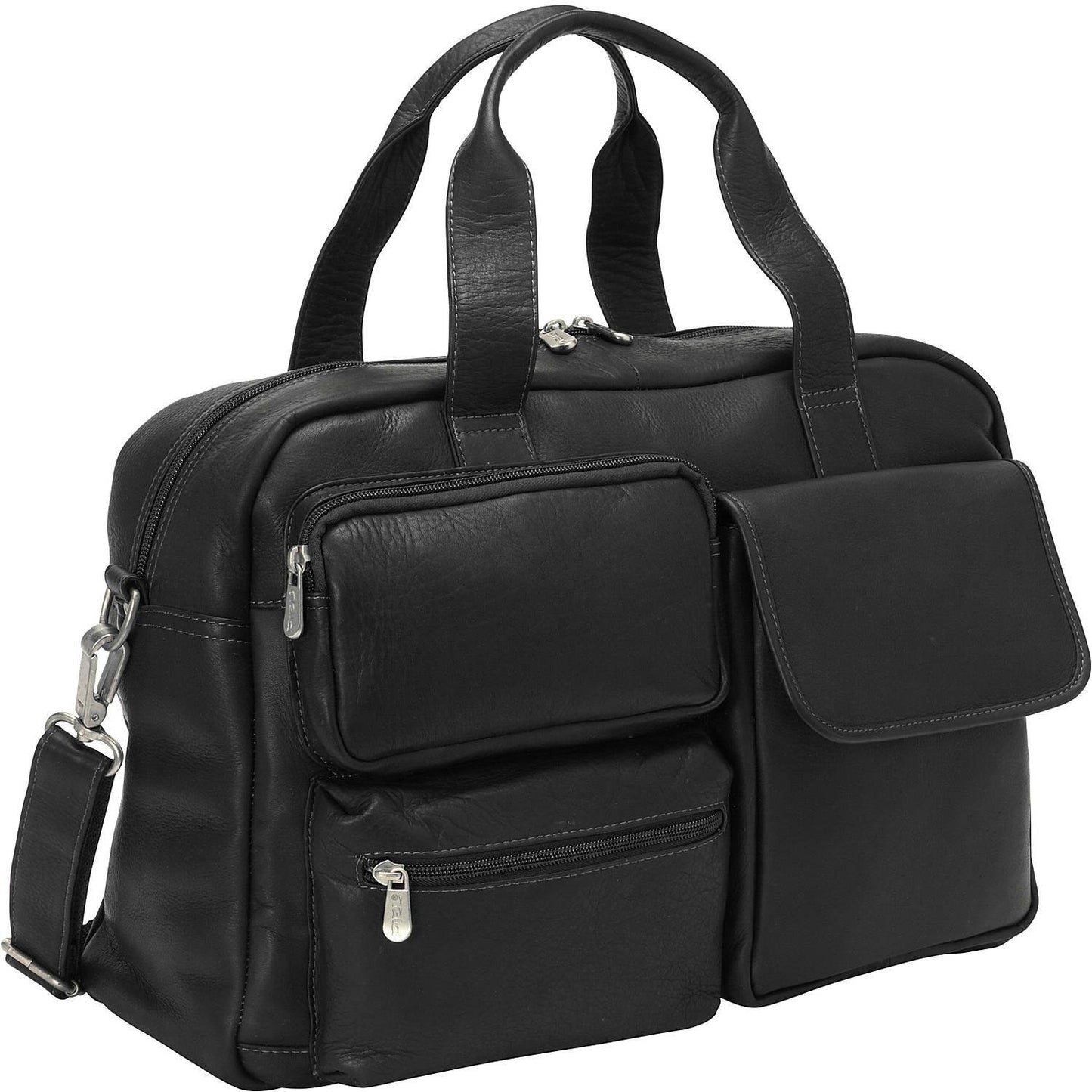Piel Leather Multi-Pocket Carry-on, Black, One Size