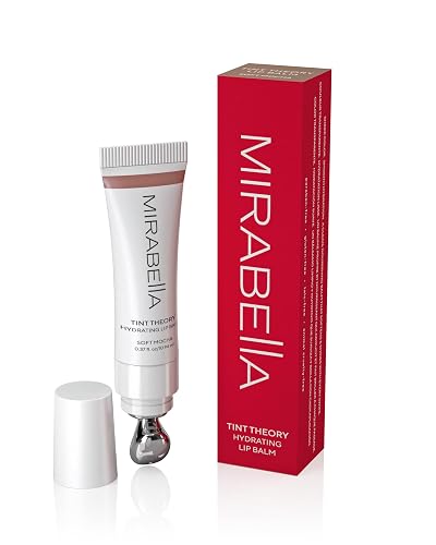 Mirabella Tint Theory Hydrating Lip Balm - Glossy Tinted Lip Balm with Vitamin E, Jojoba & Sunflower Oil | Moisturizing, Non-Sticky Shine for Everyday