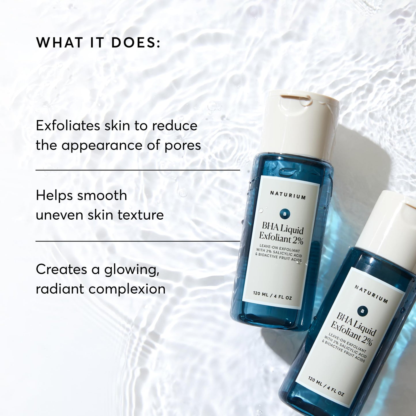Naturium BHA Liquid Exfoliant 2%, Leave-on Face & Skin Care Exfoliating Pore Treatment, with Salicylic Acid & Bioactive Fruit Acids, Packaging May Beauty and Personal Care Naturium