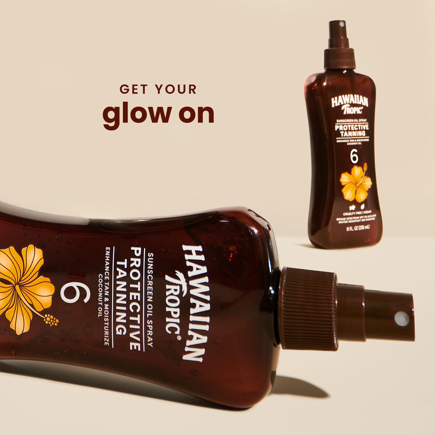 Hawaiian Tropic Dark Tanning Oil Spray Pump, SPF 6 8 Oz (Packaging May Vary)
