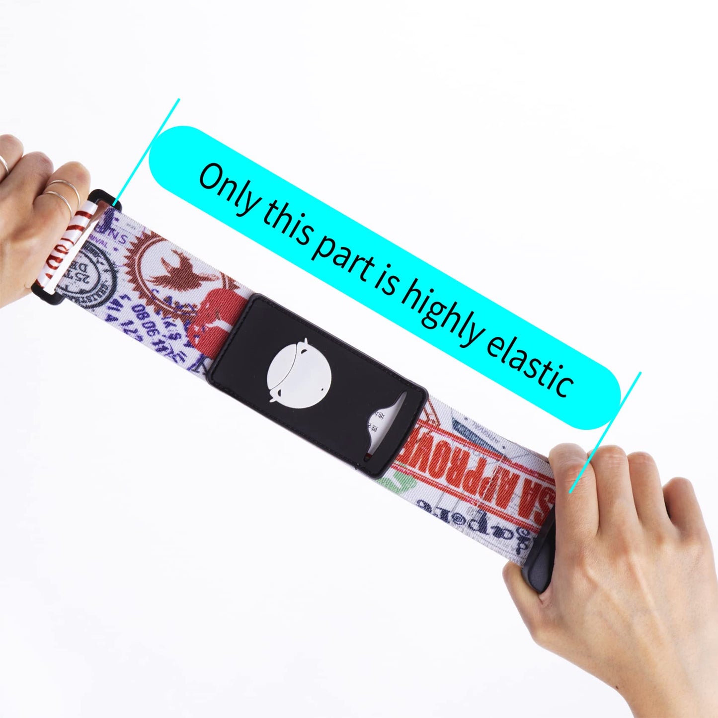 Travelkin TSA Approved Luggage Straps – Adjustable Cross Suitcase Straps with Lock, Reinforced Buckle & Unique Pattern for Secure Travel