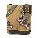 CHALA Patch Crossbody Bag Weiner Dog Dachshund Multi-color (Brown)