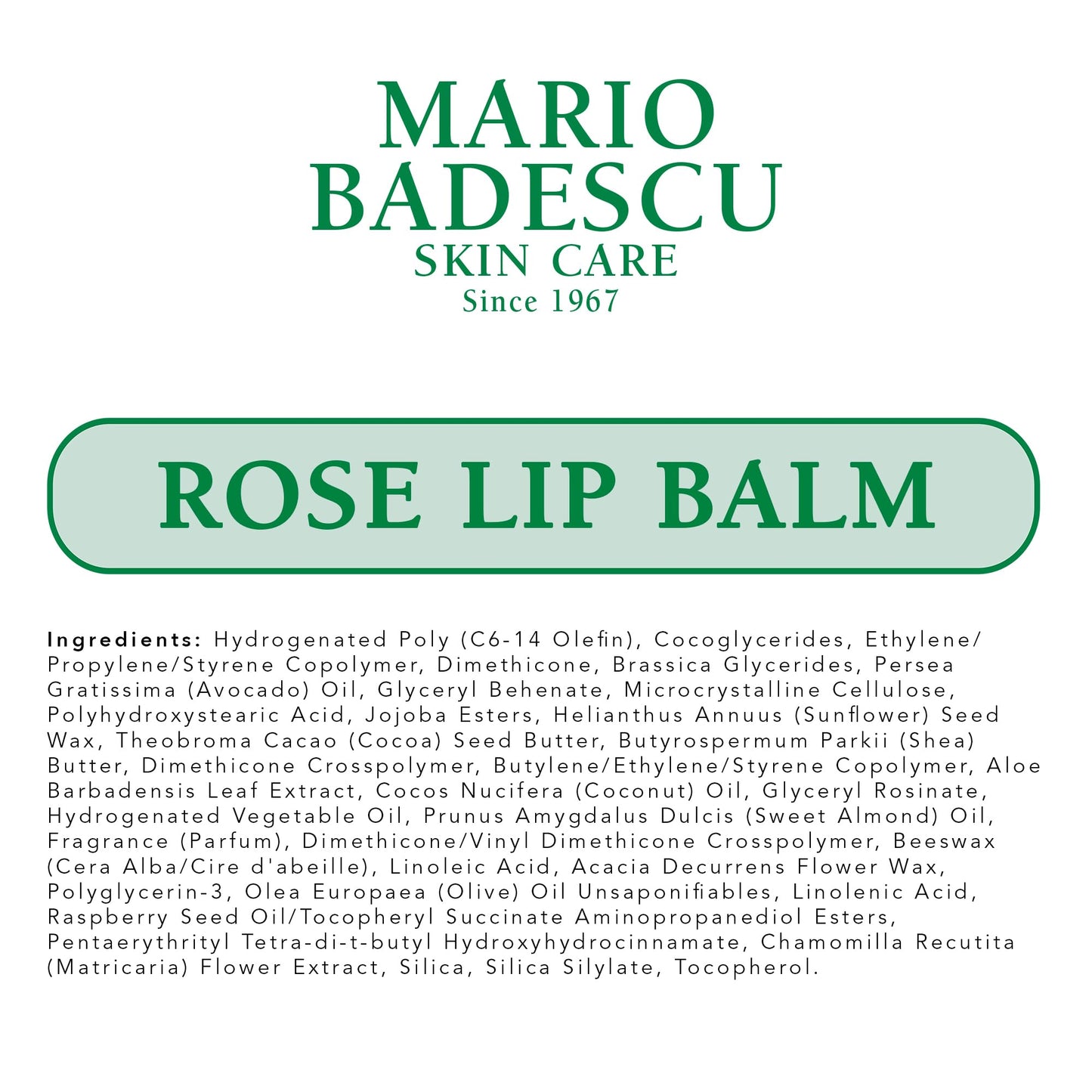 Mario Badescu Moisturizing Rose Lip Balm for Dry Cracked Lips, Infused with Coconut Oil and Shea Butter, Ultra-Nourishing Lip Care Moisturizer