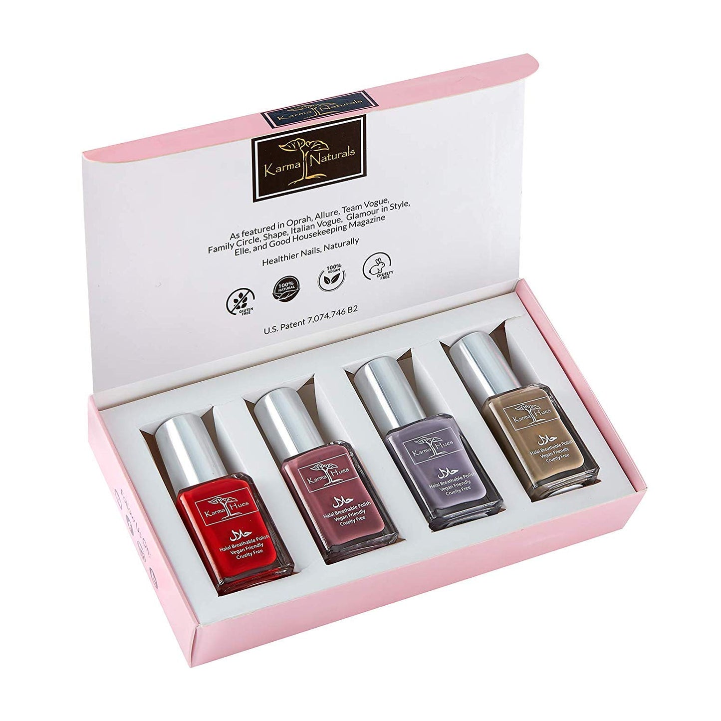 karma organic Beautiful Halal Nail Polish Set- Non-Toxic Nail Art, Vegan and Cruelty-Free Nail Paint Beauty & Personal Care karma organic
