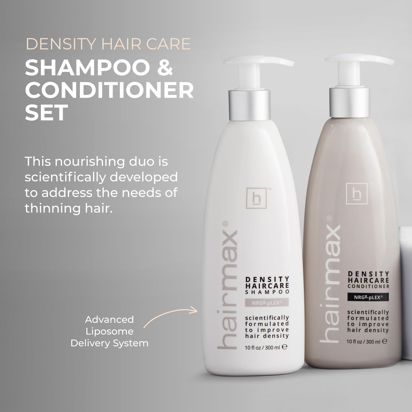 Hairmax Shampoo & Conditioner | Anti Thinning formula | Advanced Hair & Scalp Therapy for Thinning Hair | Cleanses, Hydrates & Strengthens | Sulfate