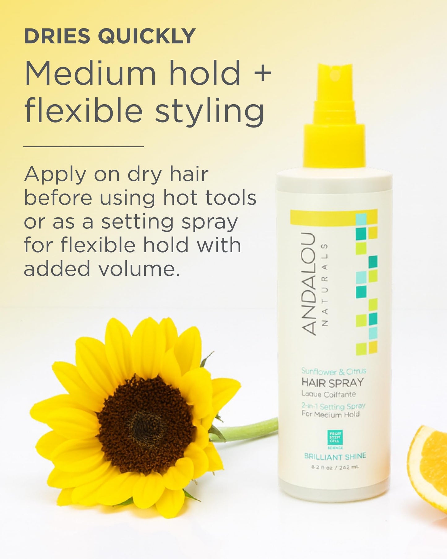 Andalou Naturals Hair Spry Perfct Hld Sunf 8.2 Fz