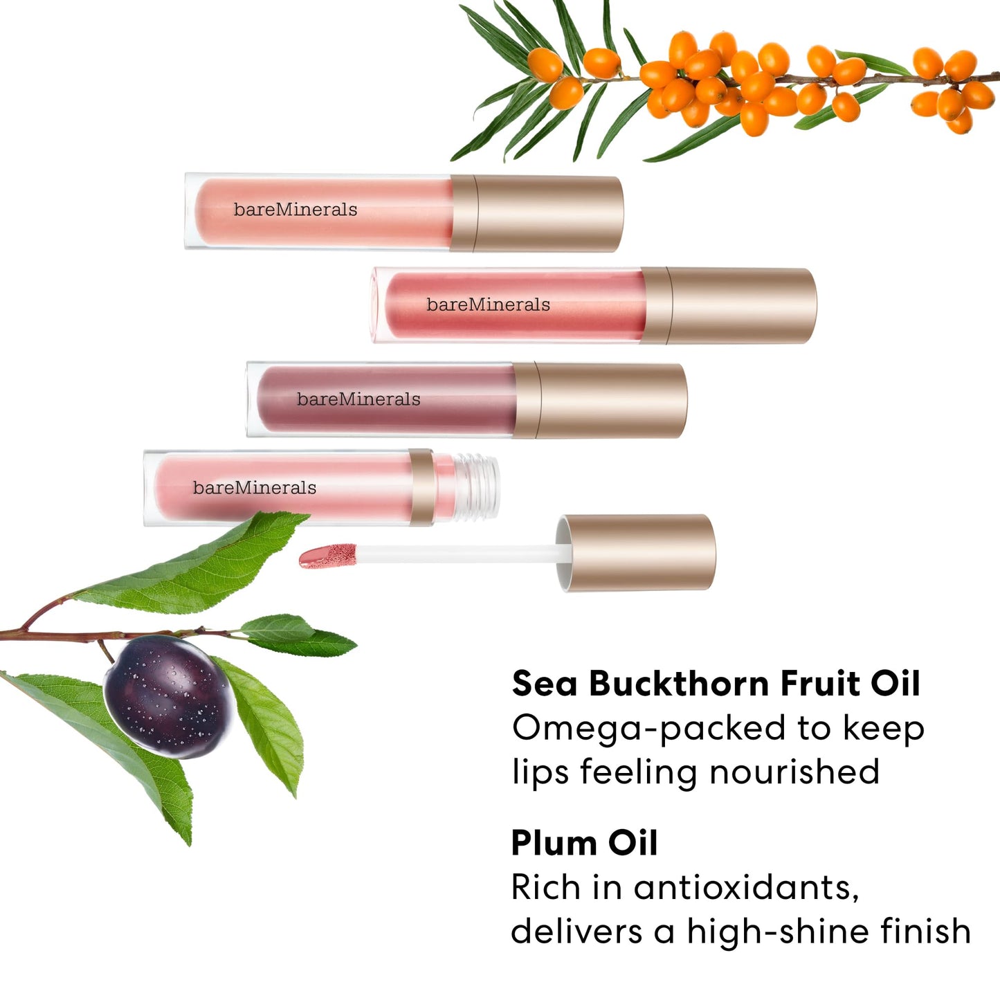 bareMinerals Mineralist Lip Gloss-Balm, Love, Vegan, Cruelty-Free & Dermatologist-Tested